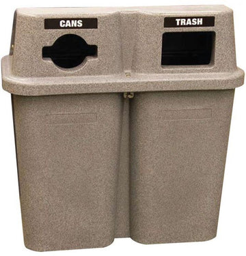 Bullseye Duo Waste & Recycle Bin - Sandstone