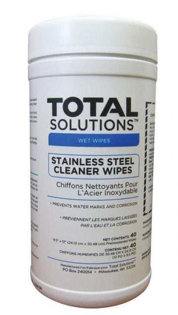 Stainless Steel Cleaner Wipes - 40/TUB