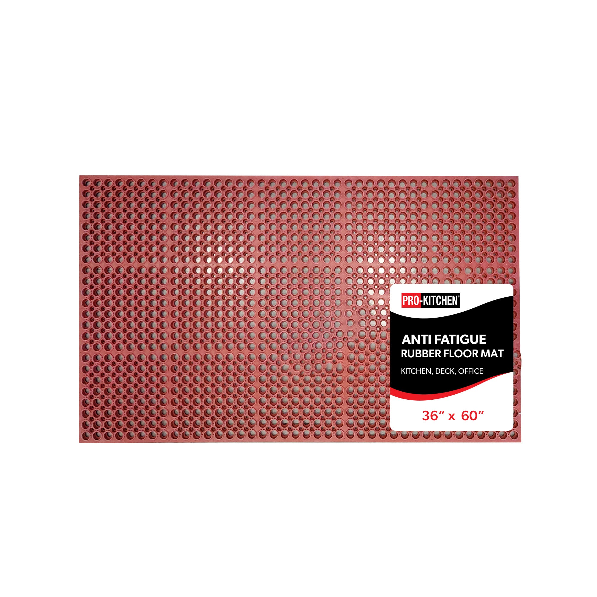 Red Rubber - Terracotta Anti-Fatigue Mat - 36"x60" — image 2