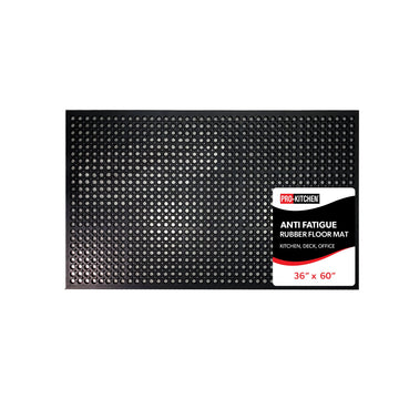 Black Rubber Anti-Fatigue Mat - 36"x60"