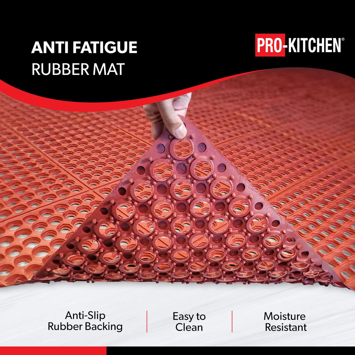 Red Rubber - Terracotta Anti-Fatigue Mat - 36"x60"