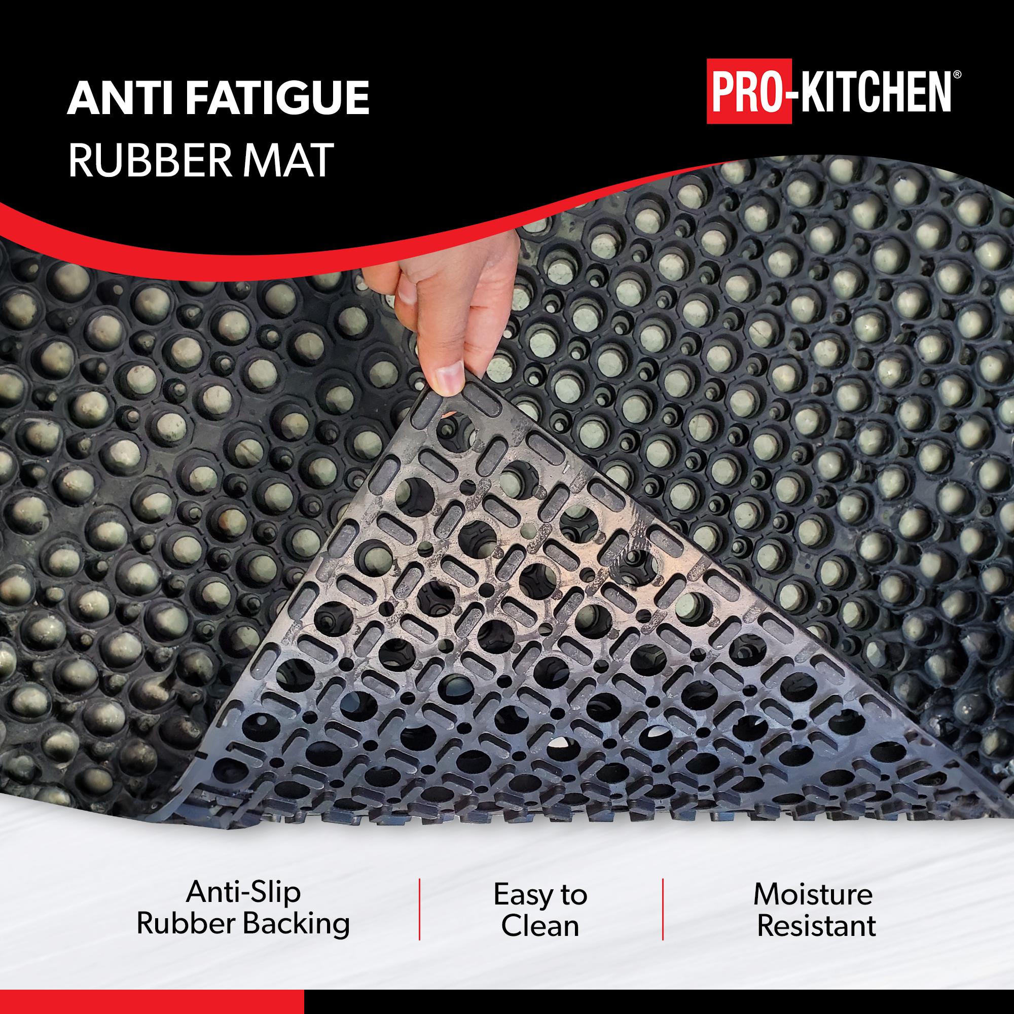 Black Rubber Anti-Fatigue Mat Heavy Duty 36"X60" — image 8