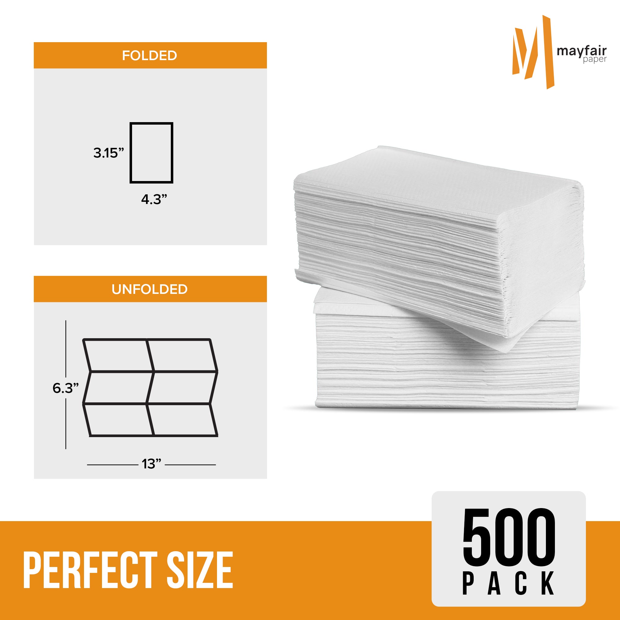 1 Ply Junior Dispenser Napkins 1/6 Fold - White - JDN01 — image 3