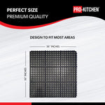 Black Rubber Anti-Fatigue Mat - 36''X36''
