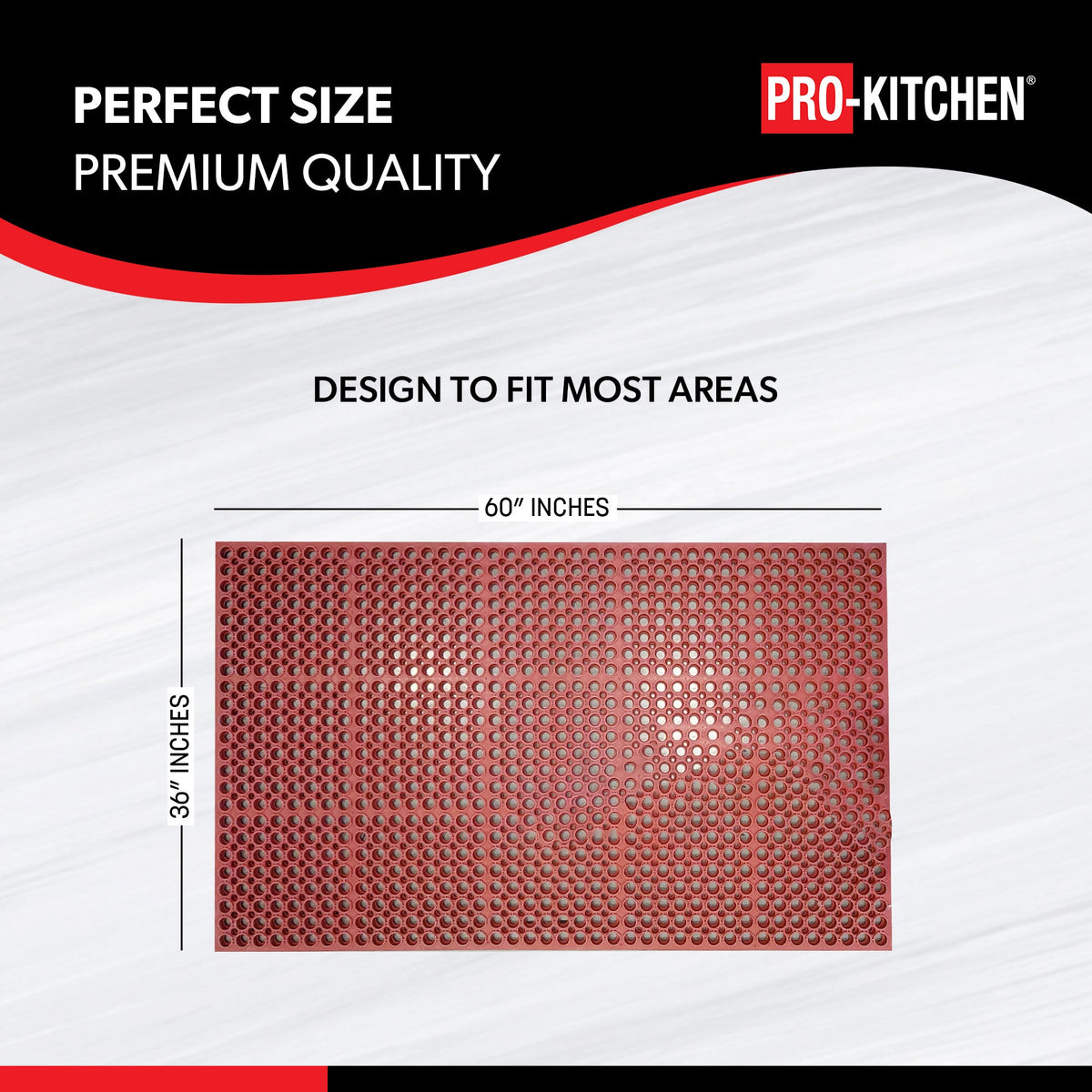 Red Rubber - Terracotta Anti-Fatigue Mat - 36"x60"