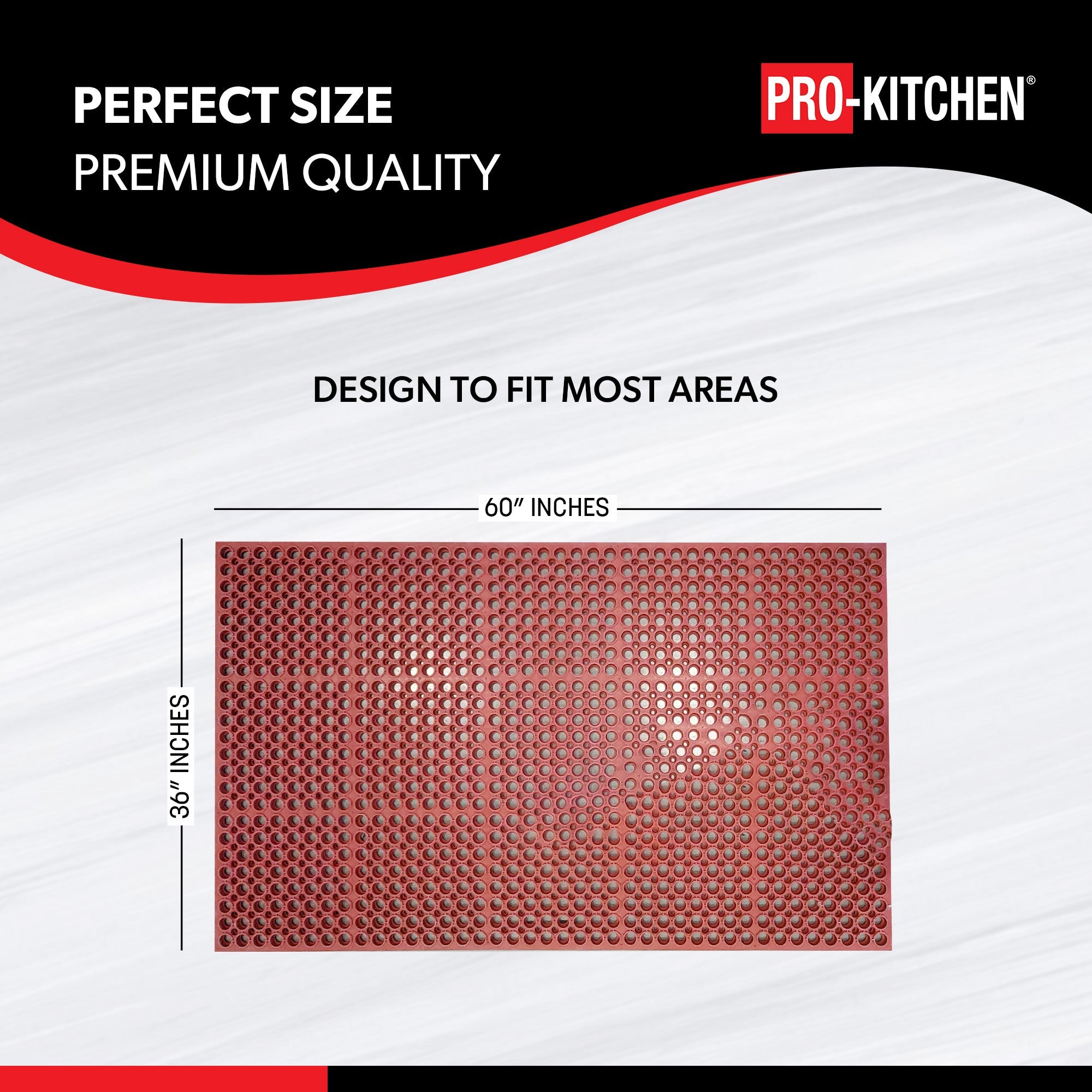 Red Rubber - Terracotta Anti-Fatigue Mat - 36"x60" — image 3
