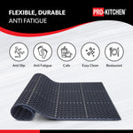 Black Rubber Anti-Fatigue Mat - 36
