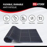 Black Rubber Anti-Fatigue Mat Heavy Duty 36