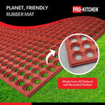 Red Rubber - Terracotta Anti-Fatigue Mat - 36