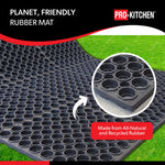 Black Rubber Anti-Fatigue Mat Heavy Duty 36