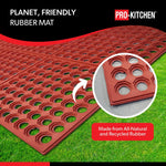 Red Rubber Mat-Terracotta-Grease Resistant-36