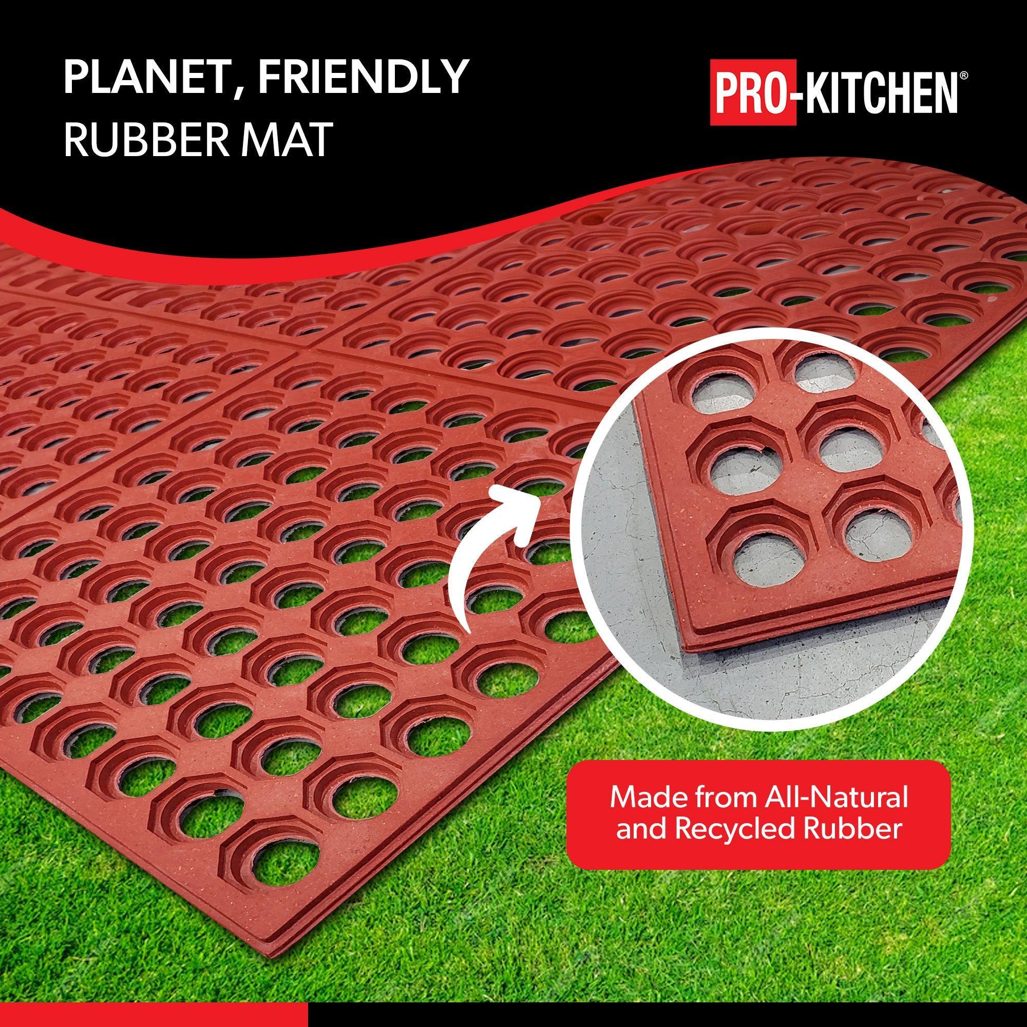 Red Rubber Mat-Terracotta-Grease Resistant-36"x36" — image 6