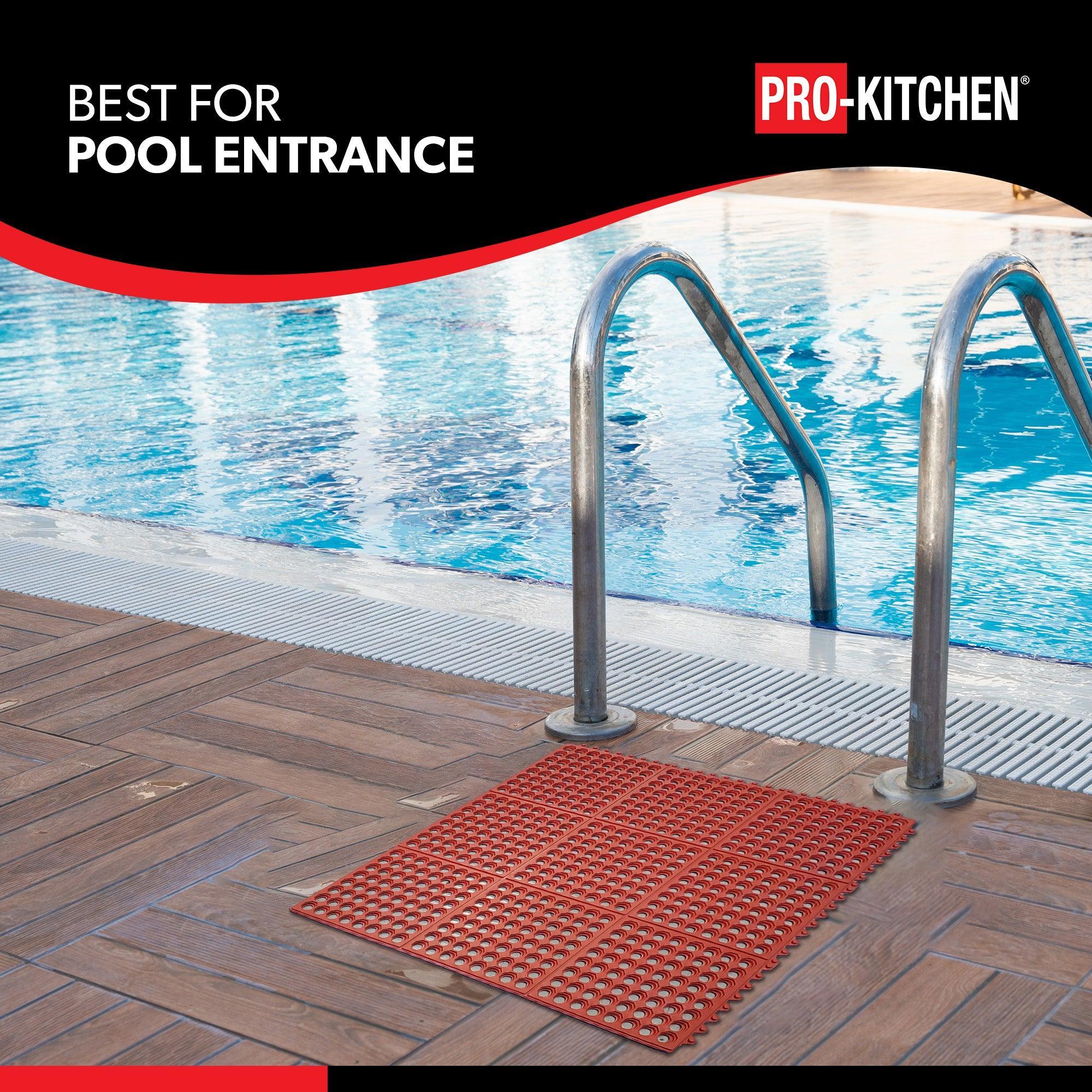 Red Rubber Mat-Terracotta-Grease Resistant-36"x36" — image 7