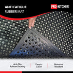 Black Rubber Anti-Fatigue Mat - 36''X36''