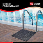 Black Rubber Anti-Fatigue Mat - 36''X36''
