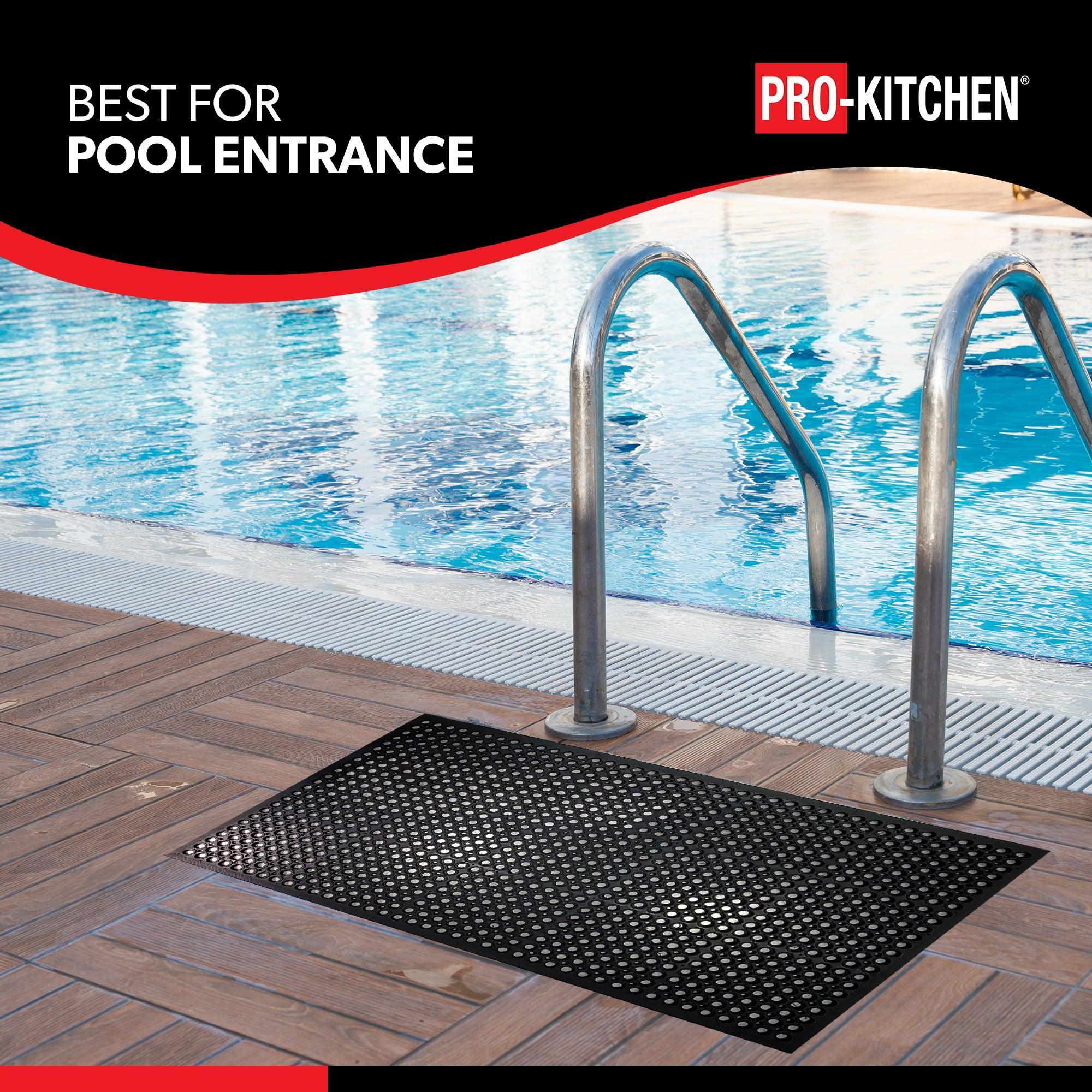 Black Rubber Anti-Fatigue Mat - 36"x60" — image 7