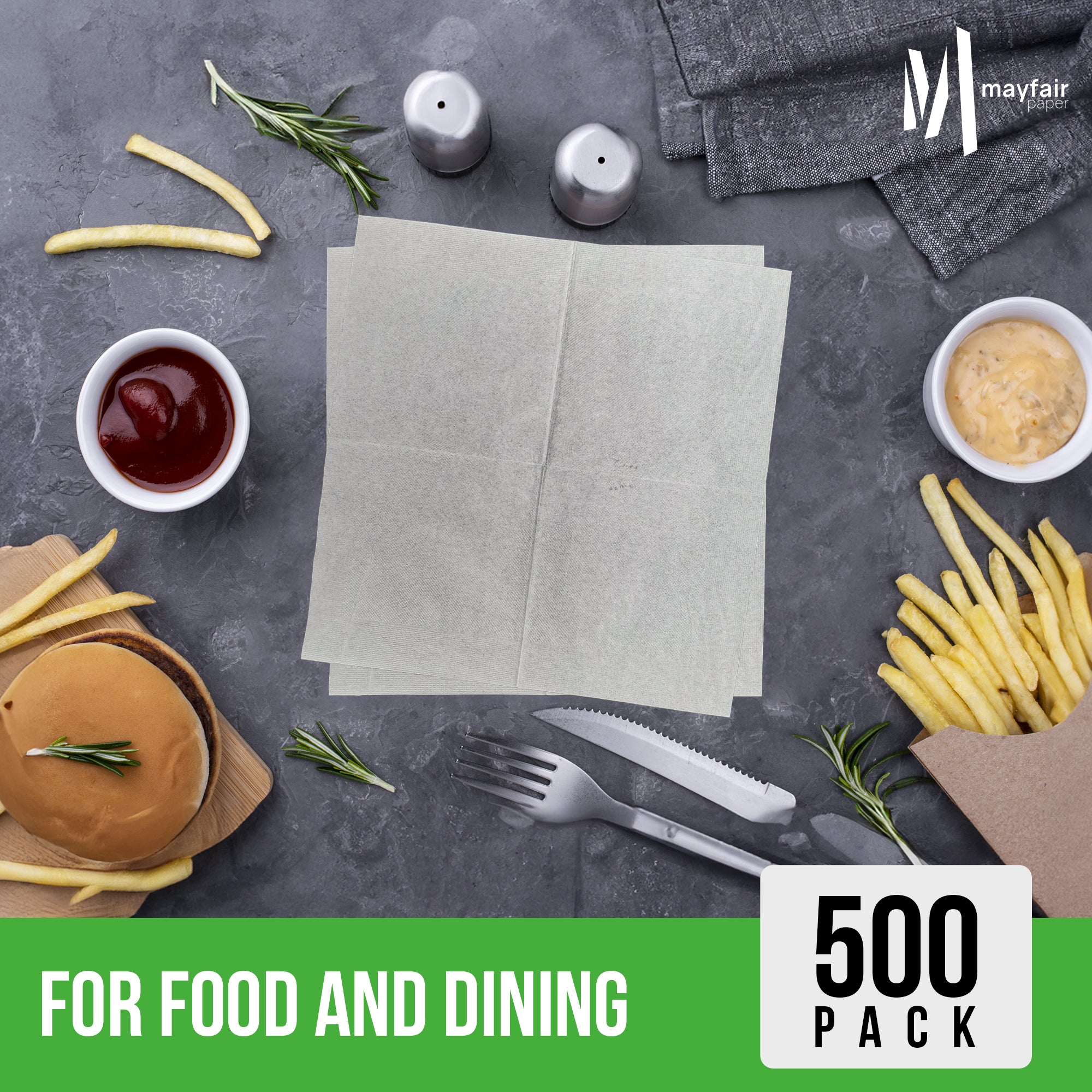 1 Ply Lunch Napkins 1/4 Fold - White - LNAP01 — image 10