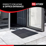 Black Rubber Anti-Fatigue Mat - 36''X36''