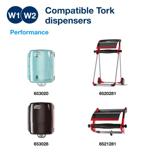 Tork® W1/W2 Centerfeed Industrial Wiper - Blue 4-Ply 2x375 Sheets — image 5
