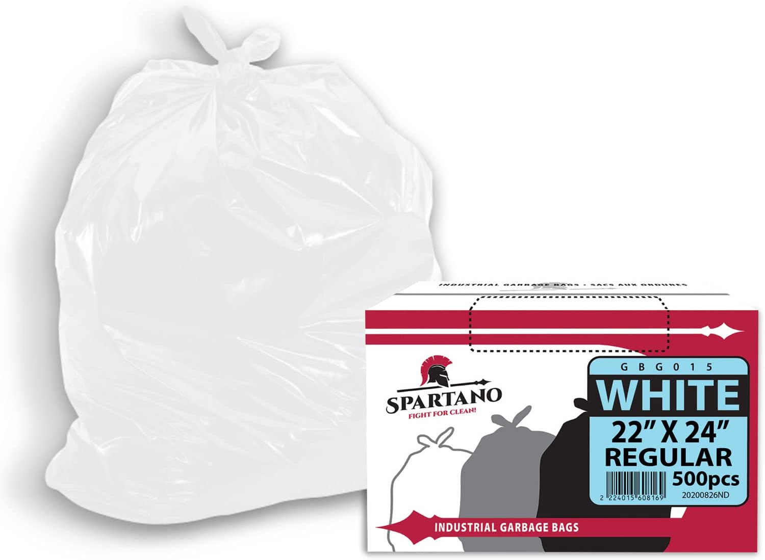 Garbage Bags - Regular - White - 22" x 24" — image 1