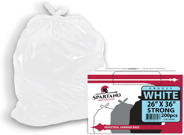 Garbage Bags - Strong - White - 26" x 36"