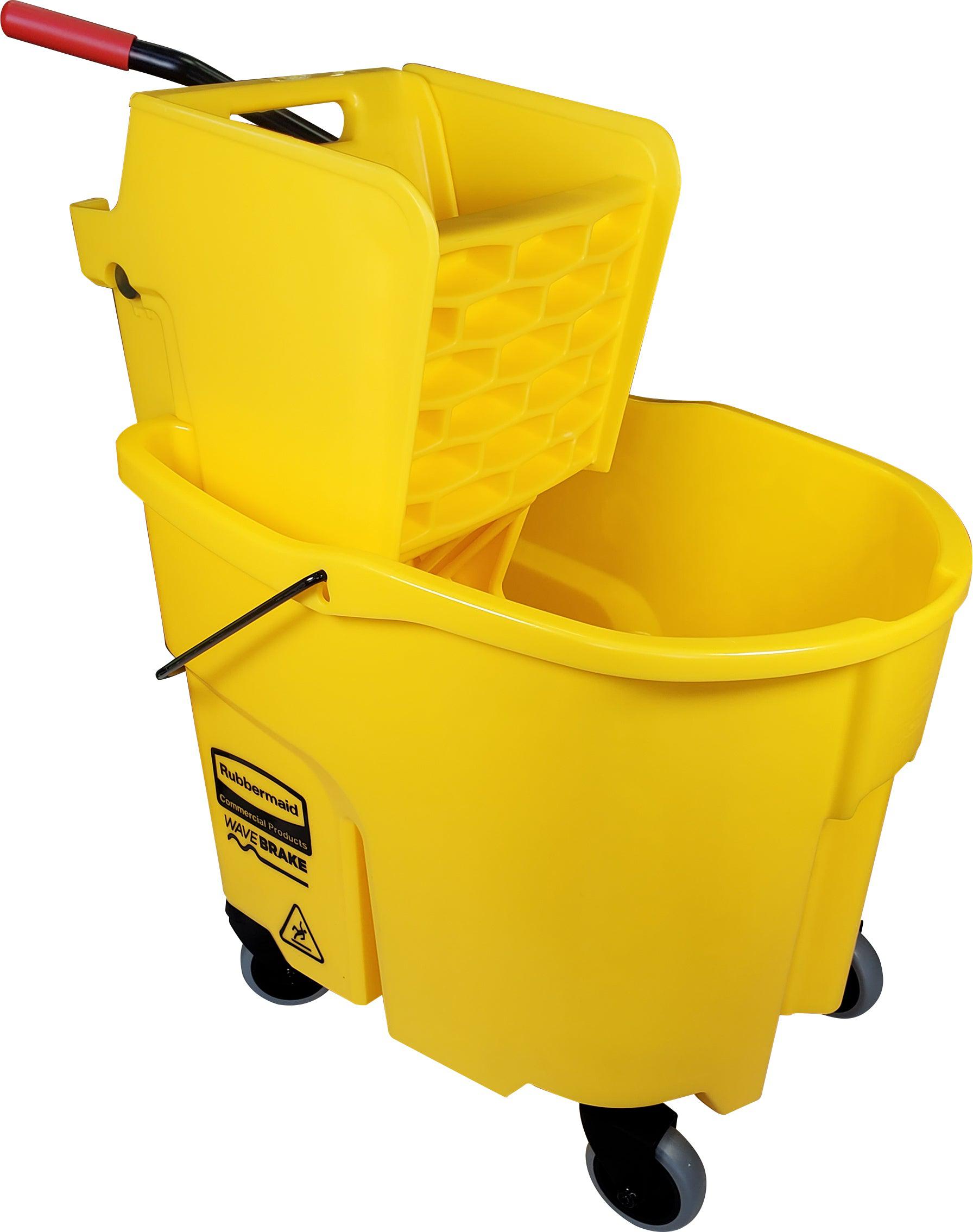 Rubbermaid Wavebreak - 35qt Side Press Mop Bucket Wringer - Ru7580 — image 1