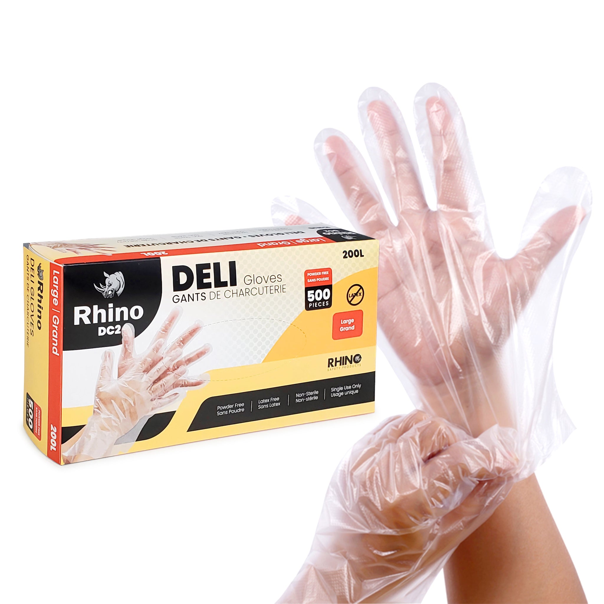Clear Deli Gloves - Large - 200L — image 1