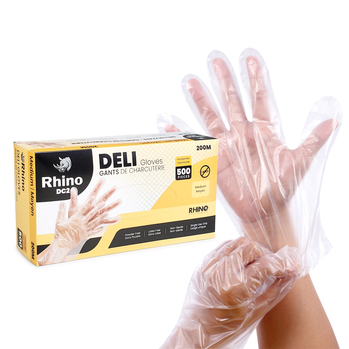 Clear Deli Gloves - Medium - 200M