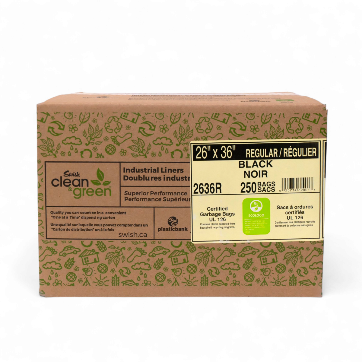 Swish Clean & Green® Garbage Bags - Black 26"x36" — image 8