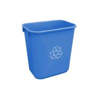 Globe Soft Recycling Wastebasket, Blue 26 L