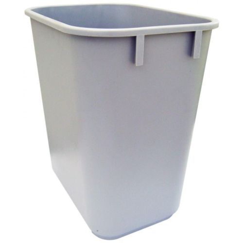 Large Plastic Wastebasket - Grey 41 QT