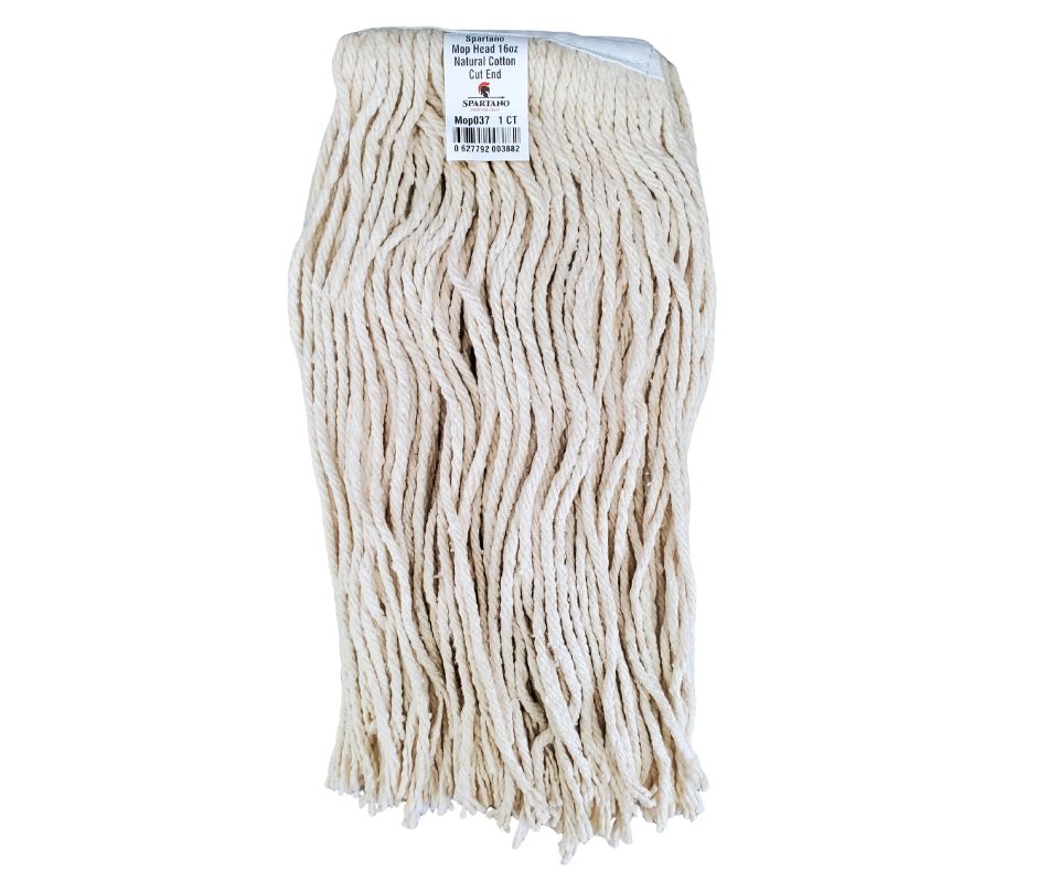 16oz Natural Cotton Cut-End Mop Head — image 2