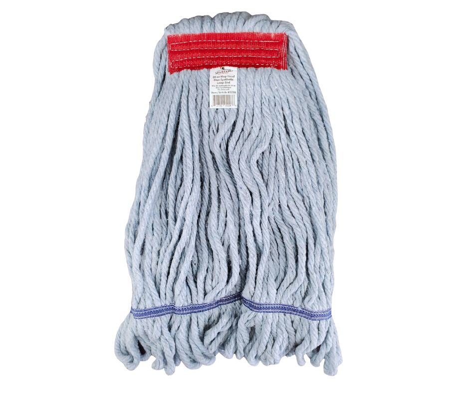 20oz Blue Synthetic Loop-End Mop Head - 3091 — image 2