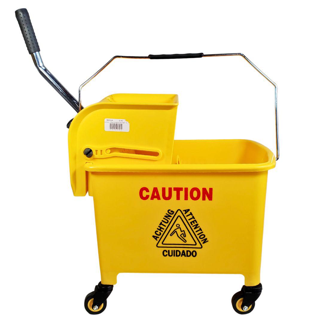 19L Mop Bucket with Down Press Wringer - Yellow