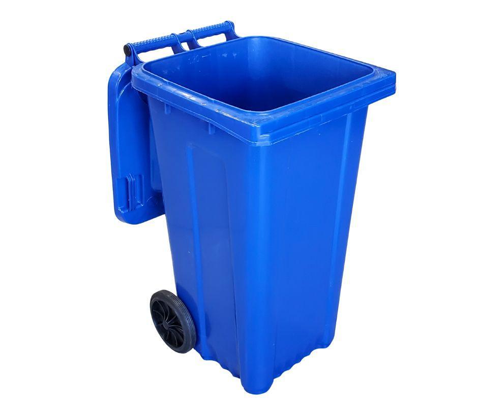 XC - 120L Blue Plastic Recycle Container w/Lid — image 3