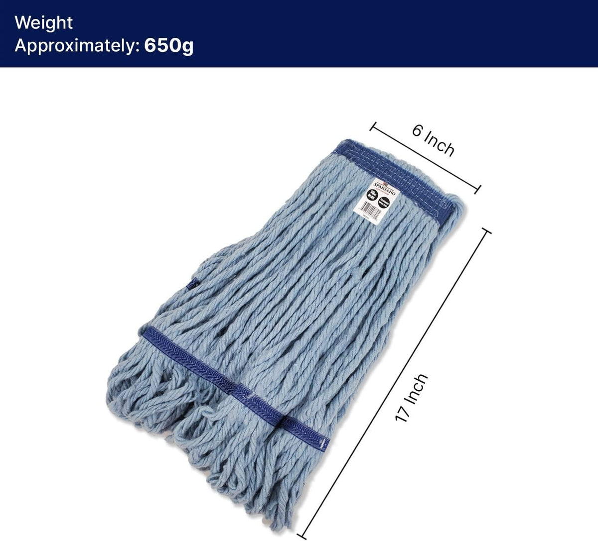 Spartano - 16oz Blue Synthetic Loop-End Mop Head - 3090 - Product Details