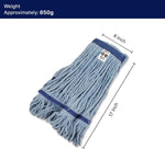 16oz Blue Synthetic Loop-End Mop Head