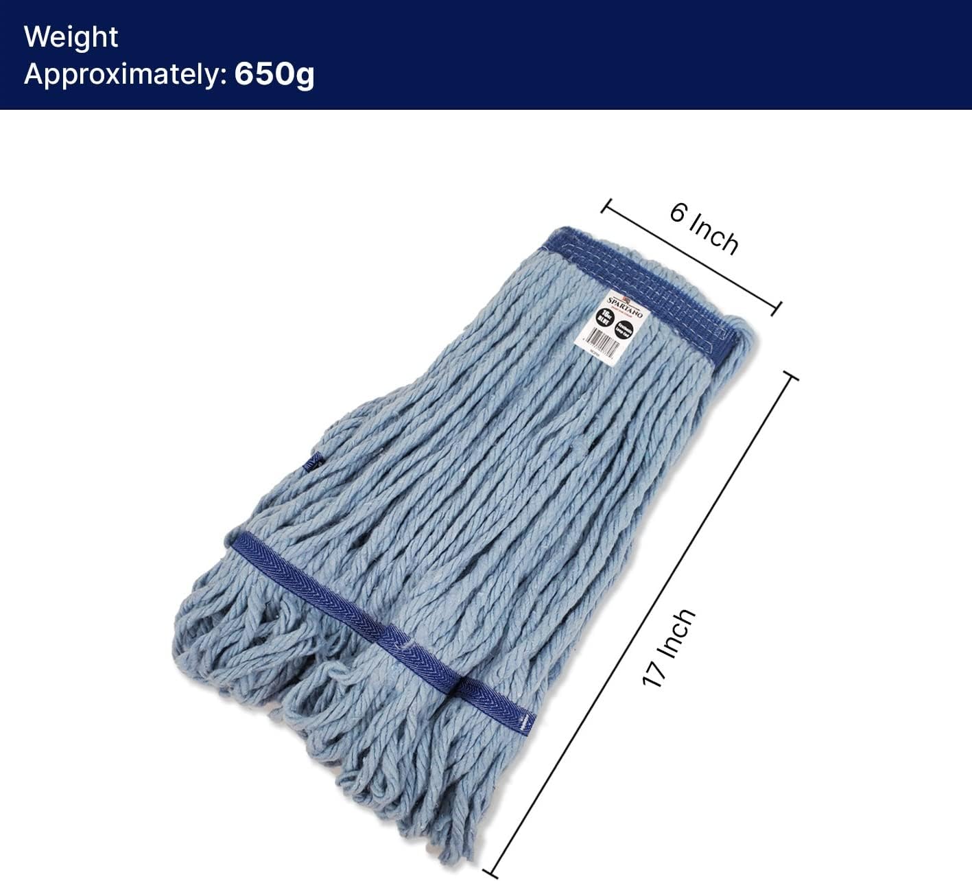 16oz Blue Synthetic Loop-End Mop Head — image 2