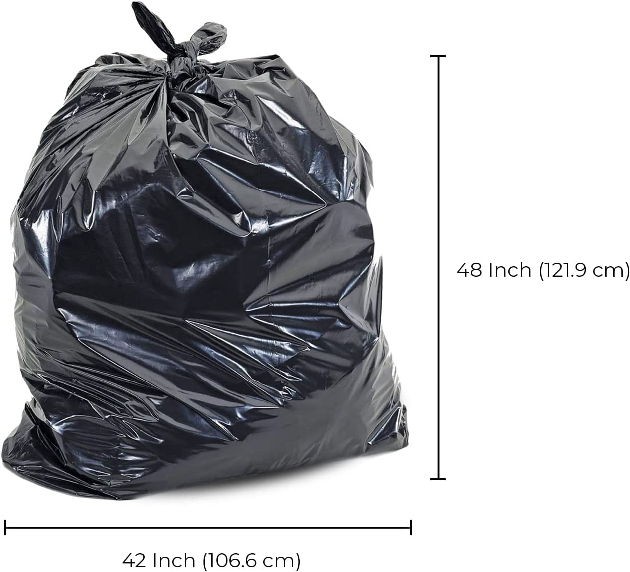 Garbage Bags - Ex-Strong - Black - 42" x 48" — image 2