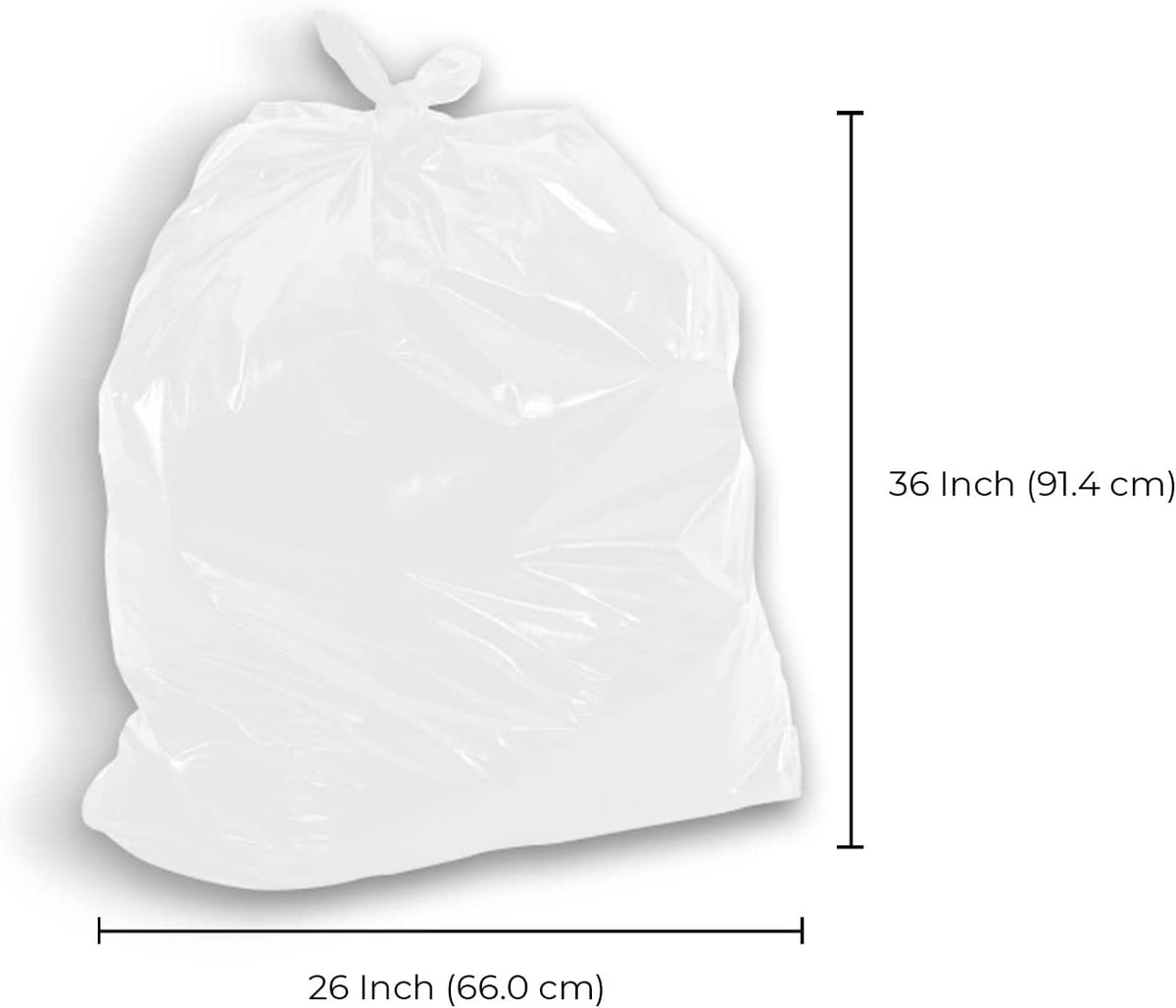 Garbage Bags - Strong - White - 26" x 36"