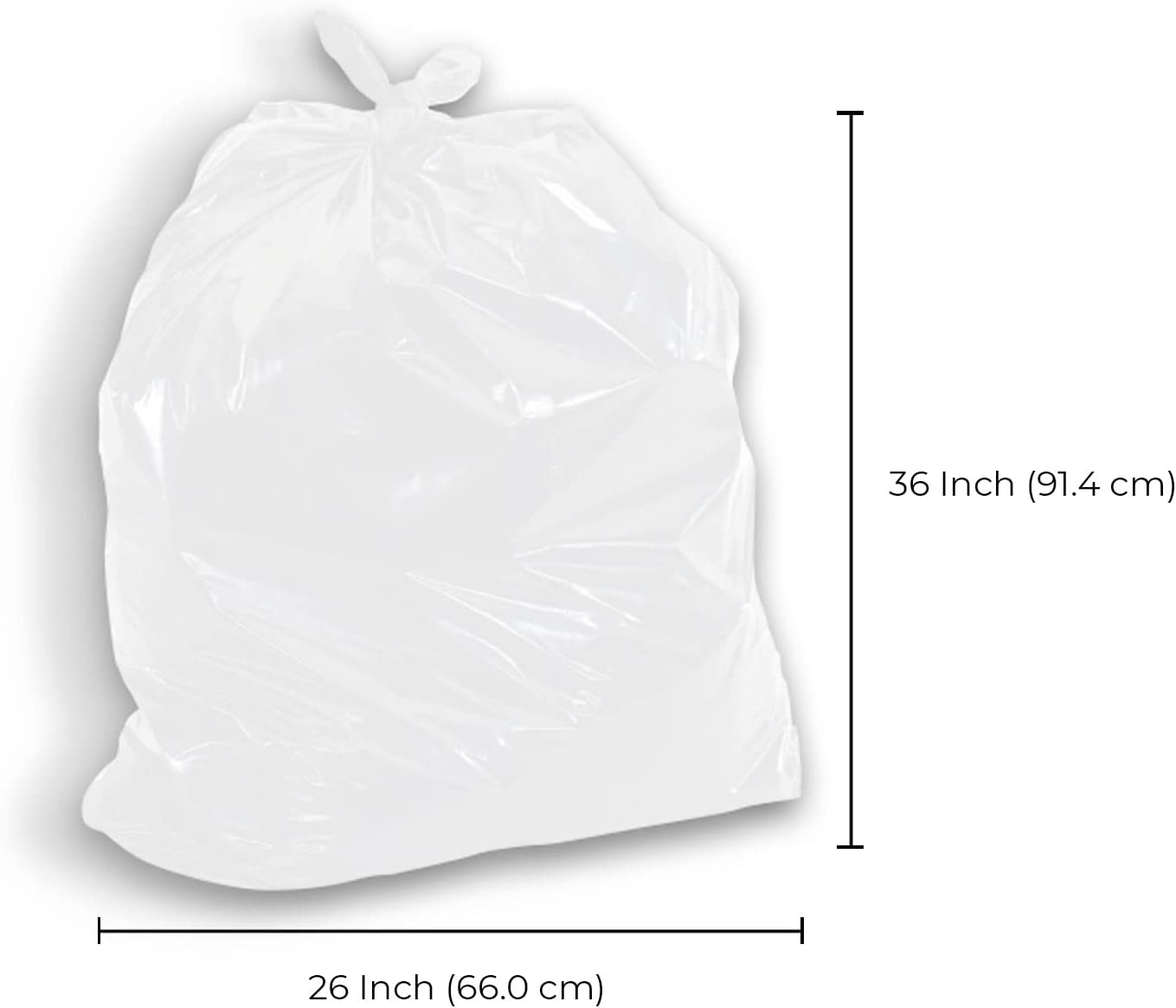 Garbage Bags - Strong - White - 26" x 36" — image 2