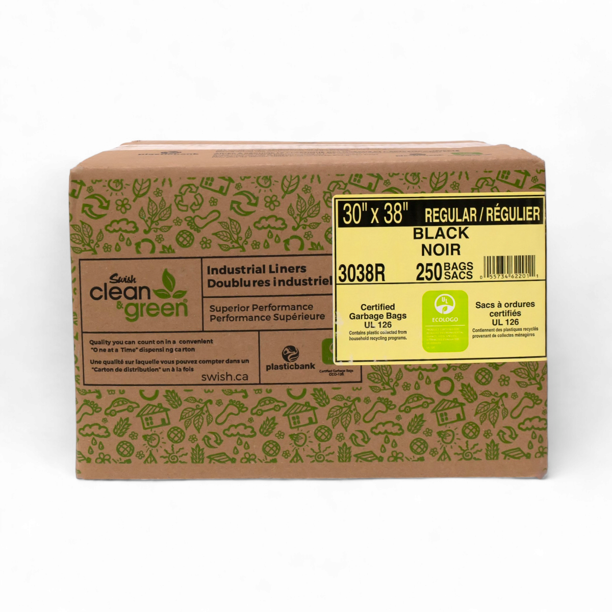 Swish Clean & Green® Garbage Bags - Black 30"x38" — image 8