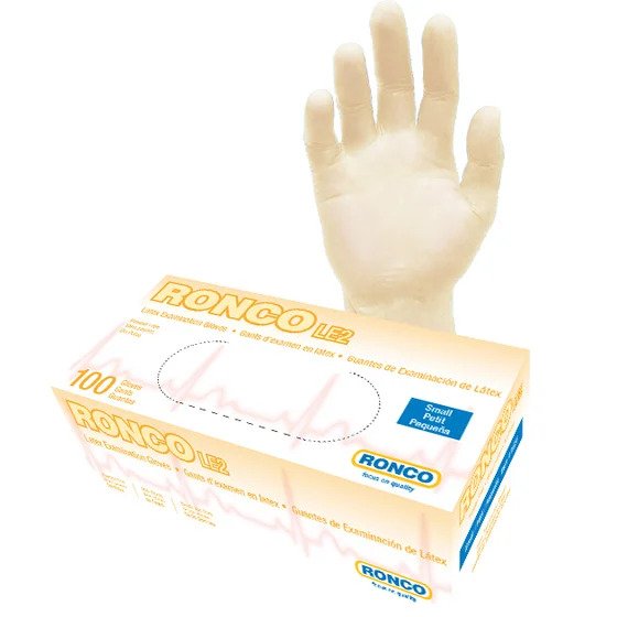 Ronco LE2™ Latex Examination Gloves - Tan 4mil 100/BX — image 1