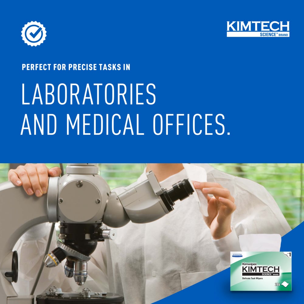 Kimtech Science™ Delicate Task Wipes - White 1-Ply 30x286 Sheets — image 8