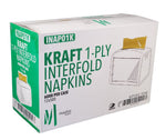 1 Ply Interfold Napkins 1/4 Fold - Kraft - INAP01K