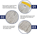 24oz White Synthetic Cut-End Mop Head