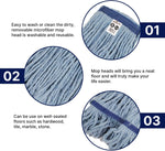 16oz Blue Synthetic Loop-End Mop Head