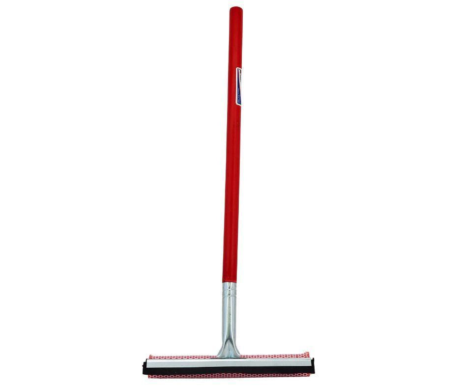 8" Plastic Window Squeegee with Wooden Handle — image 2