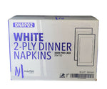 2 Ply Dinner Napkins 1/8 Fold - White DNAP02