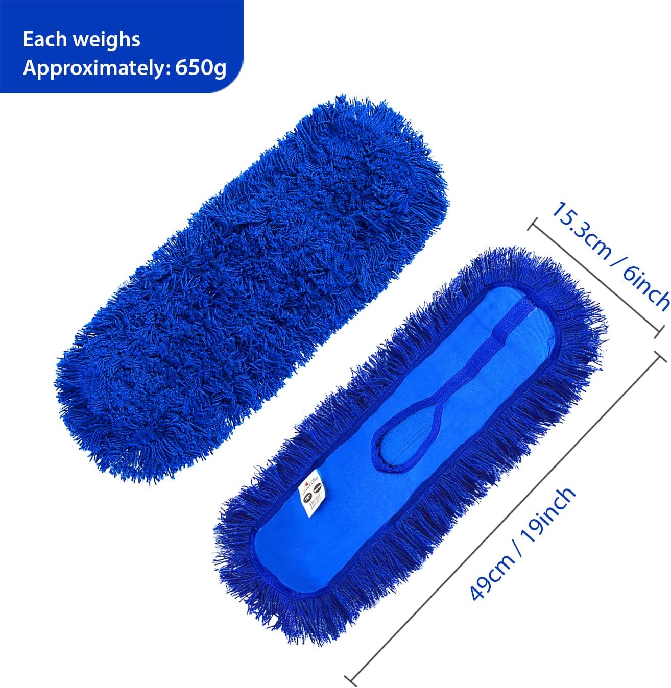 24" Dust Mop Head - Blue — image 3